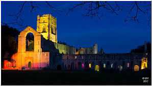 Fountains Abbey night Dalesend Cottages